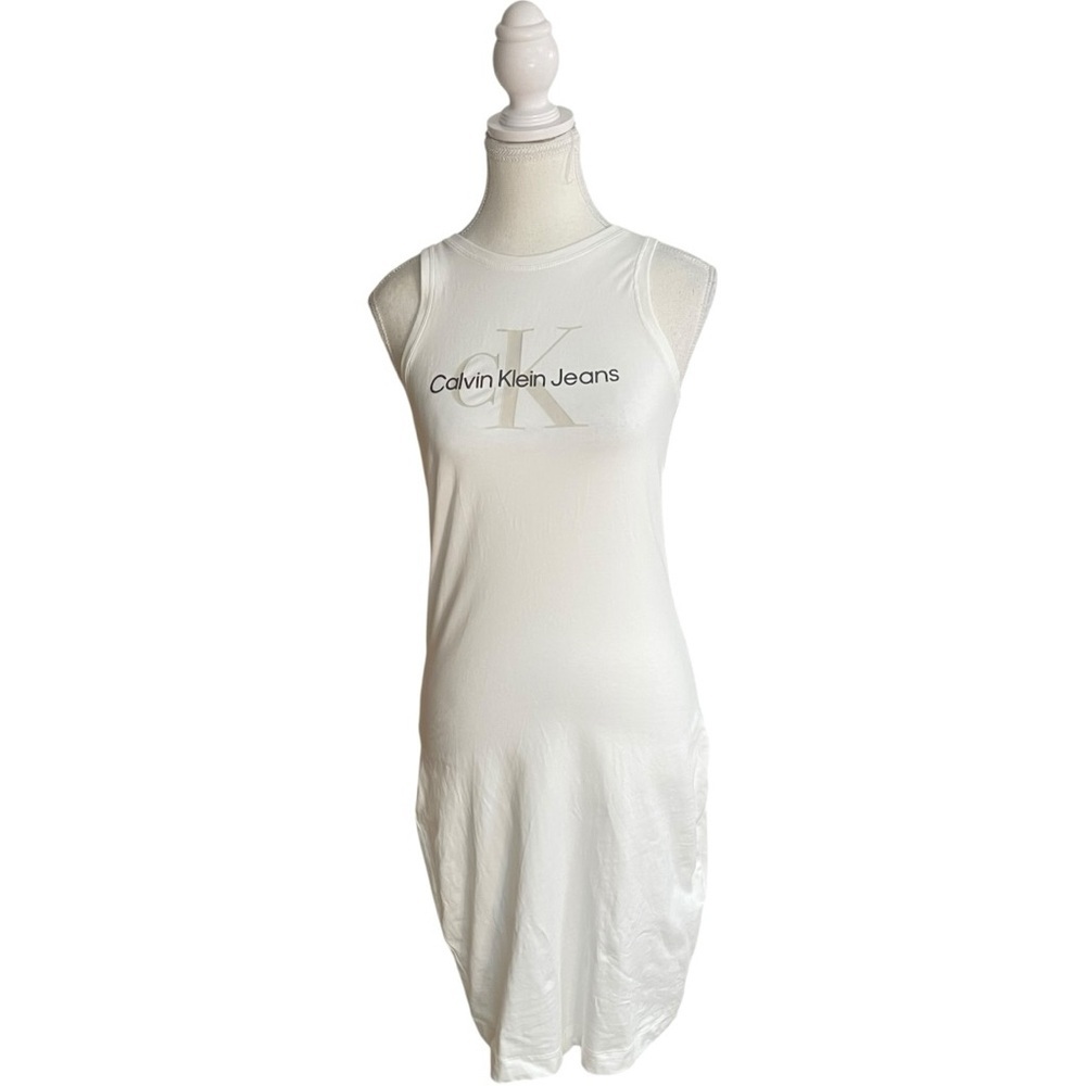 Calvin Klein Jeans Tank Midi Dress White
